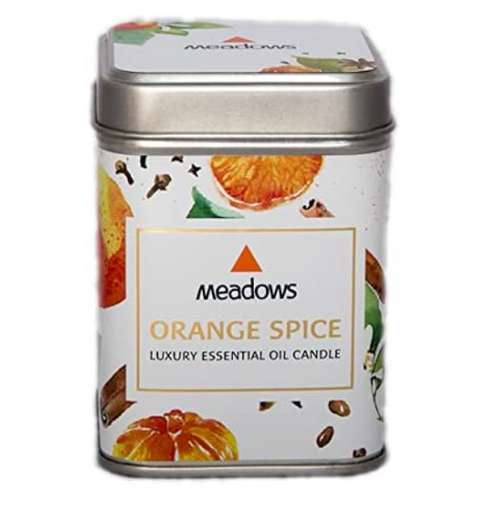 【送料無料】ラグジュアリーエッセンシャルオイルキャンドル オレンジスパイス（レイプシードワックスを使った100％天然素材のキャンドル）